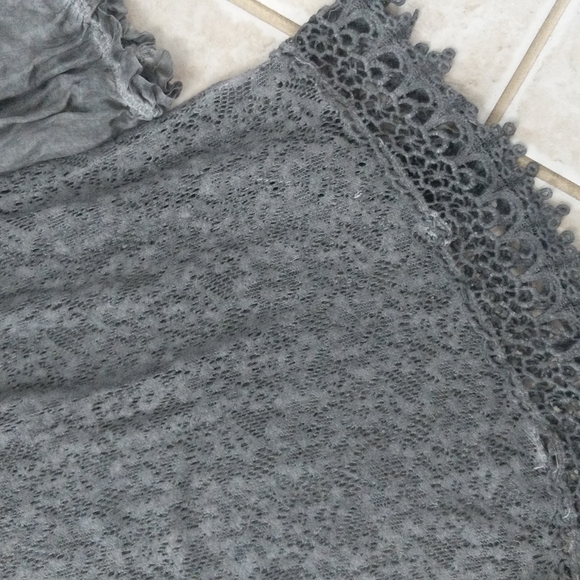 Women's small gray long tunic top dress - Picture 5 of 7